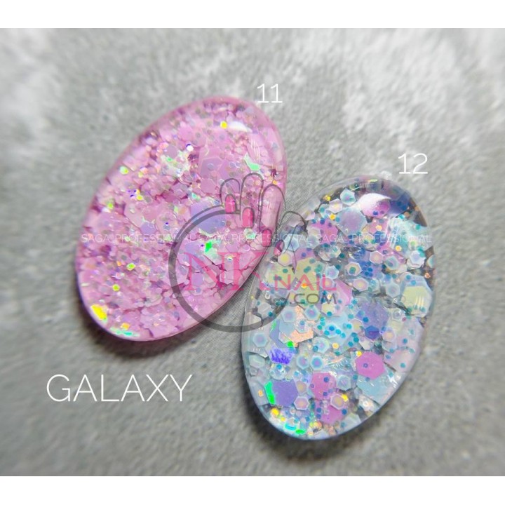 Гель Saga Galaxy glitter №12
